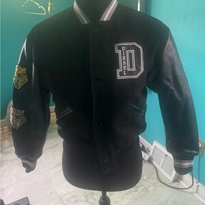 Diesel Black Varsity Jacket with Patches